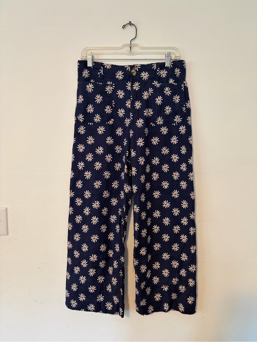 Maeve The Colette Daisy Print Wide-Leg Pants